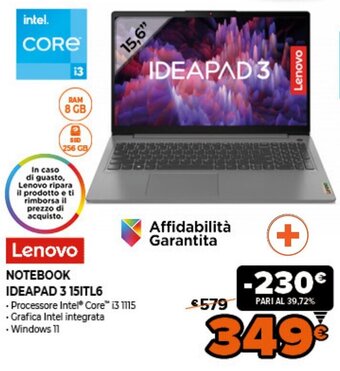 Lenovo Notebook IDEAPAD 3 15ITL6