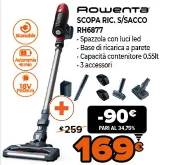 Rowenta Scopa Ric. S/Sacco RH6877