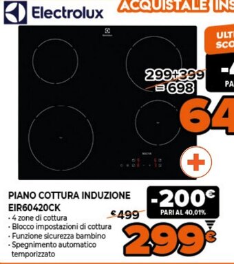 Electrolux Piano Cottura Induzione EIR60420CK