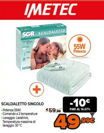 Imetec Scaldaletto Singolo