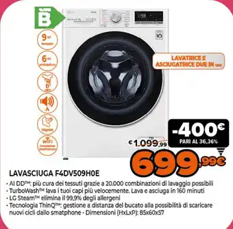 Mallardo Expert LG Lavasciuga F4DV509H0E offerta