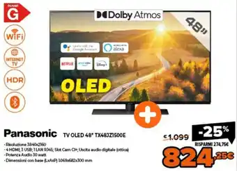 Expert Panasonic TV OLED 48" TX48JZ1500E offerta