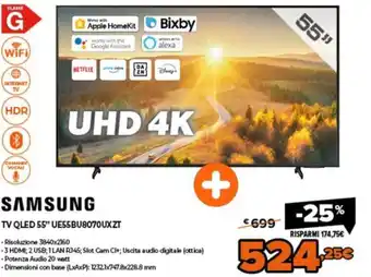 Expert Samsung TV QLED 55" UE55BU8070UXZT offerta
