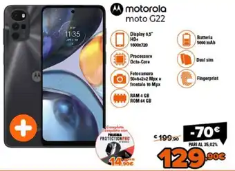 Expert Motorola moto G22 offerta