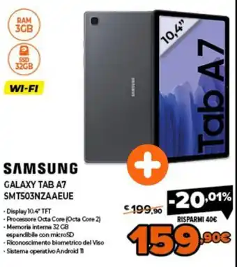 Expert Samsung Galaxy Tab A7 SMT503NZAAEUE offerta