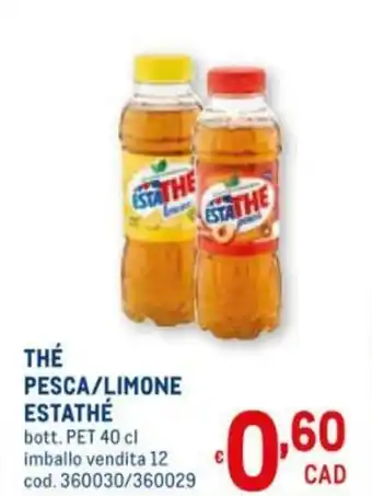Estathè Thé Pesca/Limone 40cl