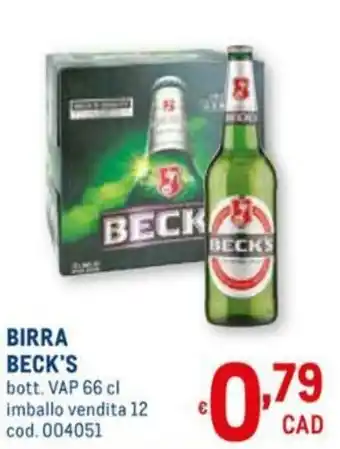 Metro Beck's Birra 66cl offerta