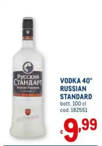 Metro Russian Standard Vodka 40° 100cl offerta