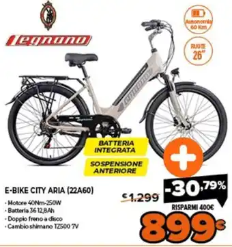 Expert Tegnano E-Bike City Aria (22A60) offerta