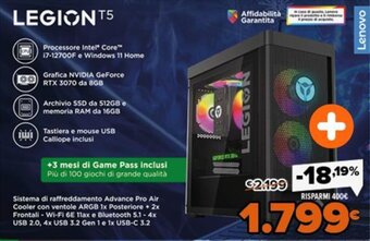 Expert Lenovo Legion T5 offerta