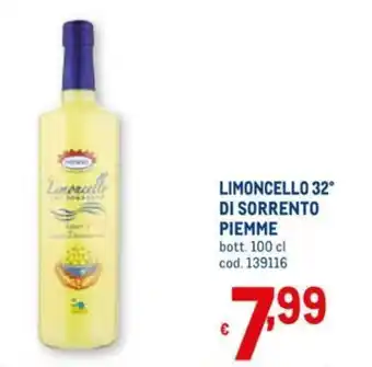 Metro Piemme Limoncello 32° di Sorrento 100cl offerta