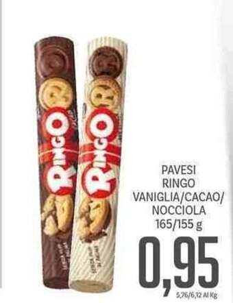 Supermercati Piccolo Pavesi Ringo Vaniglia/Cacao/Nocciola 165/155 g offerta
