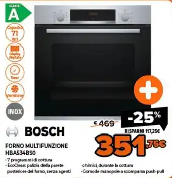 Bosch Forno Multifunzione HBA534BS0
