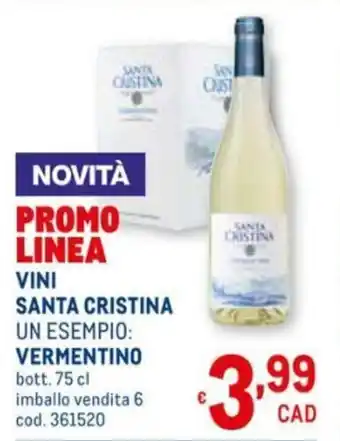 Metro Santa Cristina Vini, Vermentino 75cl offerta