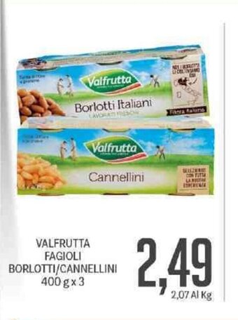 Supermercati Piccolo Valfrutta Fagioli Borlotti/ Cannellini 400 g x 3 offerta