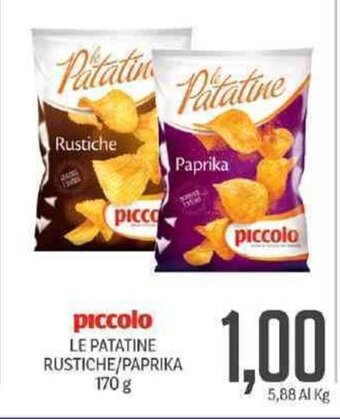 Supermercati Piccolo piccolo Le Patatine Rustiche/Paprika 170 g offerta