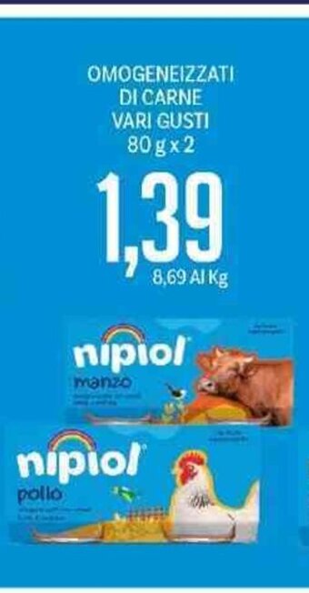 Supermercati Piccolo Omogeneizzati Di Carne Vari Gusti 80 g x 2 offerta