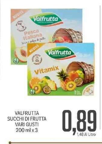 Supermercati Piccolo Valfrutta Succhi Di Frutta Vari Gusti 200 ml x 3 offerta
