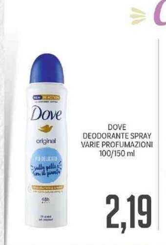 Supermercati Piccolo Dove Deodorante Spray Varie Profumazioni 100/150 ml offerta