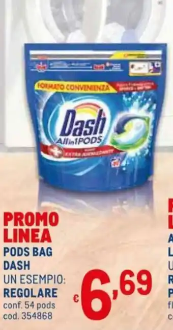 Metro Dash Pods Bag Regolare 54 pods offerta