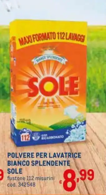 Metro Sole Polvere per Lavatrice Bianco Splendente offerta
