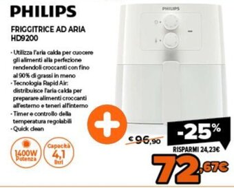 Expert Philips Friggitrice ad Aria HD9200 offerta