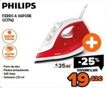 Expert Philips Ferro a Vapore GC1742 offerta
