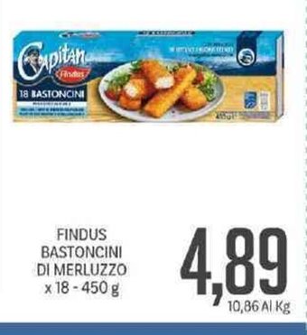 Supermercati Piccolo Findus Bastoncini Di Merluzzo x 18 - 450 g offerta