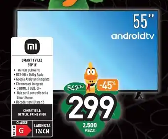Unieuro MI Smart TV LED 55" 55P1E offerta