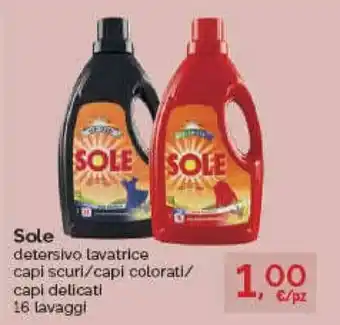 Prodet Sole detersivo lavatrice capi scuri/capi colorati/capi delicat 16 lavaggi offerta