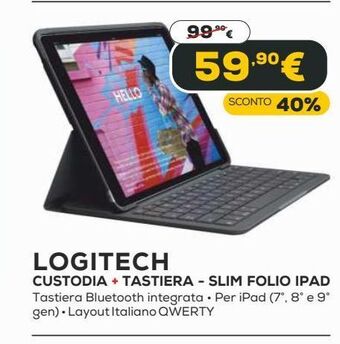 Euronics Logitech custodia offerta