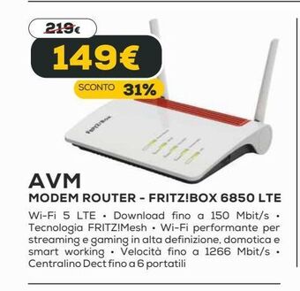 Euronics Avm modem router offerta