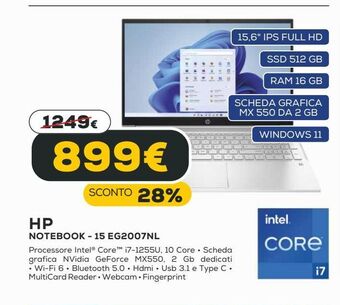 Euronics Hp notebook offerta