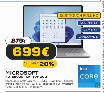 Euronics Microsoft notebook offerta