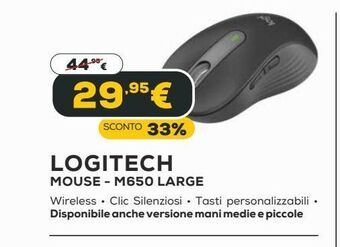 Euronics Logitech mouse offerta