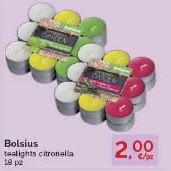 Bolsius tealights citronella 18 pz