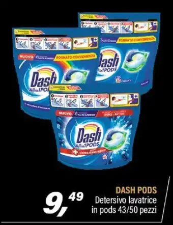 Caddy's Dash Pods Detersivo lavatrice in pods 43/50 pezzi offerta
