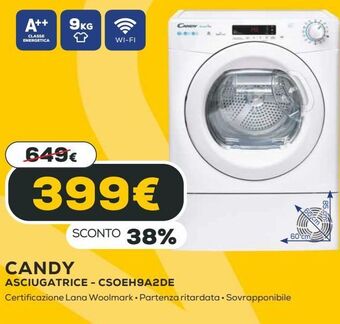 Euronics Candy asciugatrice offerta