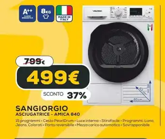 Euronics Sangiorgio asciugatrice offerta