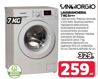 Sangiorgio Lavabiancheria 7kg A+++