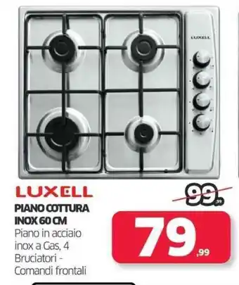 Telitaly Luxell Piano Cottura Inox 60 cm offerta