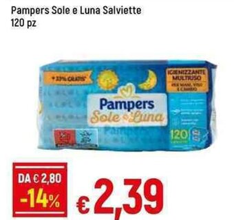 Galassia Pampers Sole e Luna Salviette 120 pz offerta