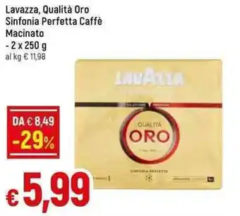 Galassia Lavazza, Qualita Oro Sinfornia Perfetta Caffè Macinato - 2 x 250 g offerta