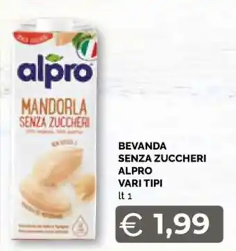 Mercatò Big Alpro Bevanda Senza Zuccheri vari tipi 1 lt offerta