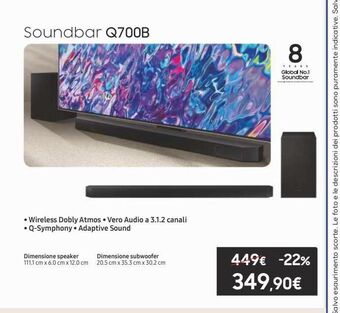 Euronics Soundbar q700b offerta