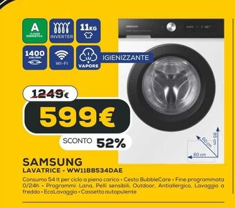Euronics Samsung lavatrice offerta