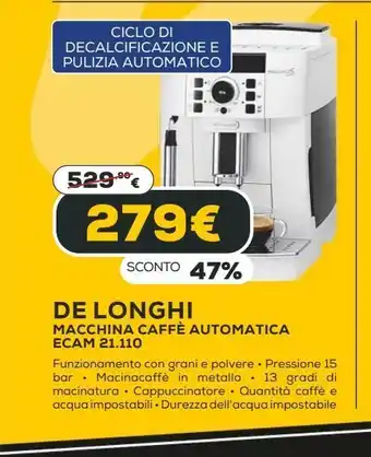 Euronics De longhi macchina caffè automatica ecam offerta