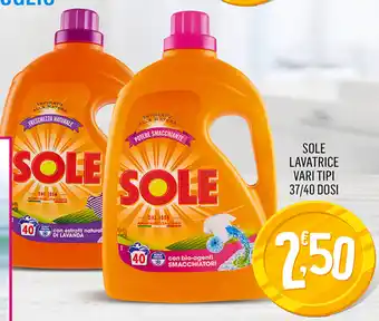 Splendidi e Splendenti Sole Lavatrice 37/40 Dosi offerta