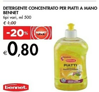 Bennet Detersivo piatti offerta