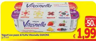 A&O Danone Yogurt Con Pezzi Di Frutta Vitasnella offerta
